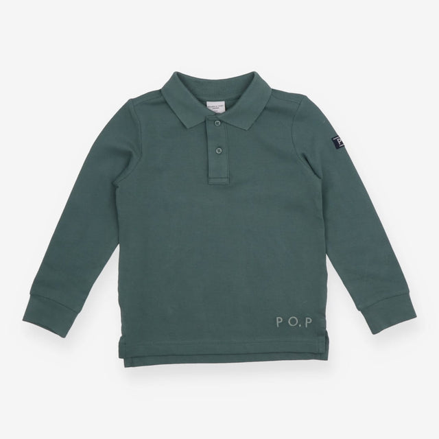 Polo T-Shirt Long Sleeve Forest Green