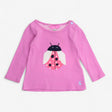 T-shirt long sleeve pink ladybird