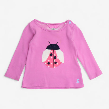 T-shirt long sleeve pink ladybird