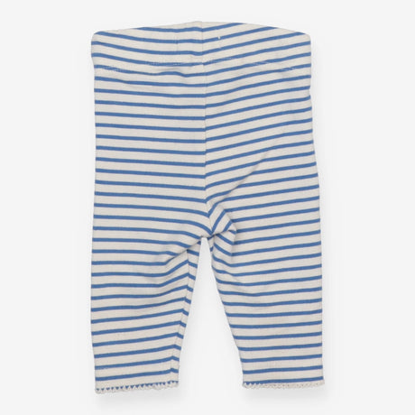 Blue and white striped leggings