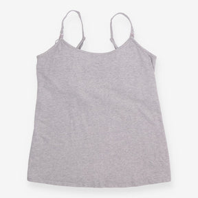 Nursing Vest Grey Cotton Maternity Breastfeeding T