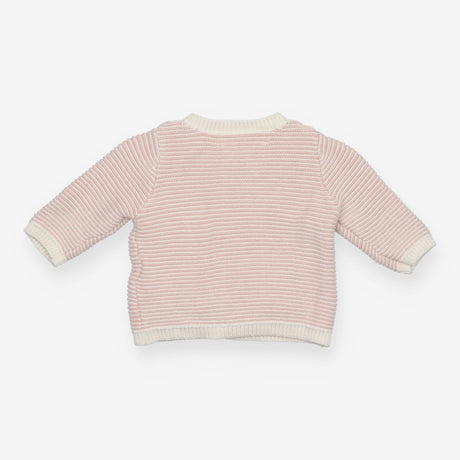 Cardigan Knit Pink Stripe with Pockets