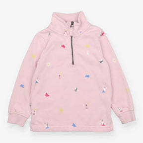 Pink Light House Half Zip Sweater
