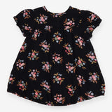 Dress Short Sleeve Navy Flower Print