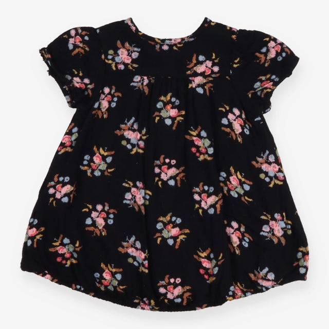 Dress Short Sleeve Navy Flower Print