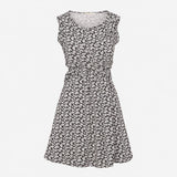 Black and Ivory Floral Jersey Maternity Wrap Dress