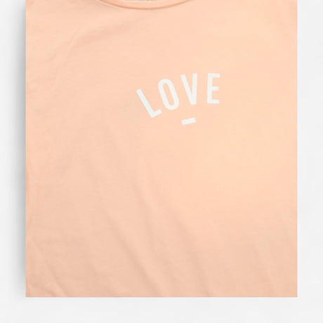 Tee short sleeve peach love slogan