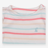 Tee LS muted stripes button shoulders
