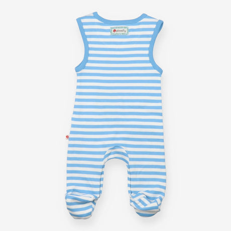 Jersey Dungaree Blue Striped Mouse Romper
