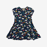 Short Sleeve Pony Skater Dress