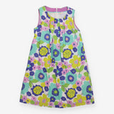 Dress Sleeveless white large flowers 