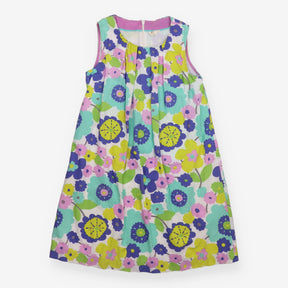 Dress Sleeveless white large flowers 