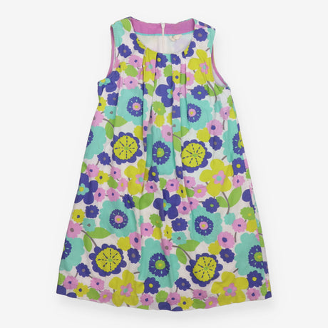 Dress Sleeveless white large flowers 