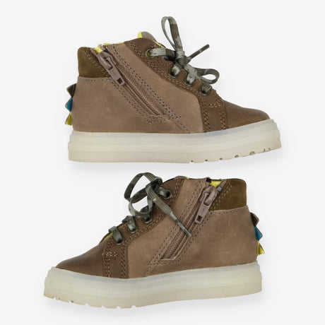 Trainer Boots Light Up Sole Khaki Dinosaur