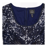 Sequin Embellished Short Sleeve Evening Midi Dress