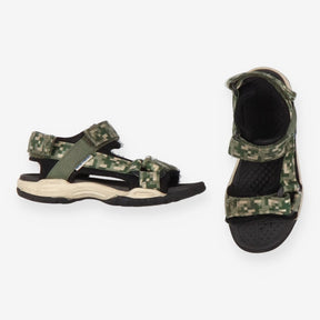 Sandal green and black with touch and close fasten