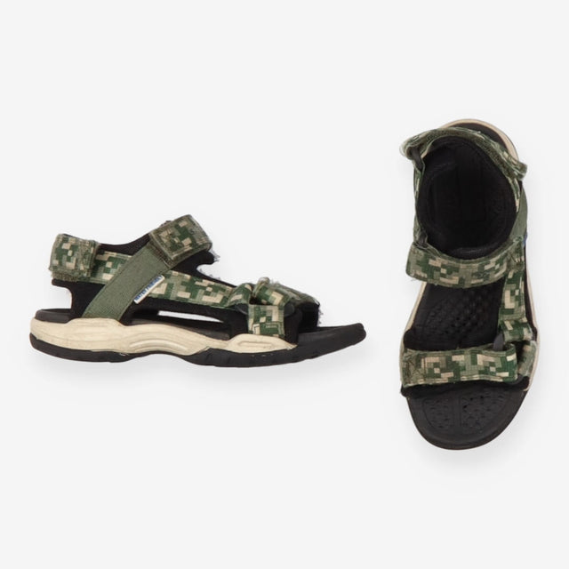 Sandal green and black with touch and close fasten