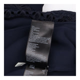 Dark Navy All Over Lace Scalloped Short Sleeve Lin