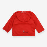 Raincoat Red with Navy Stripe Lining