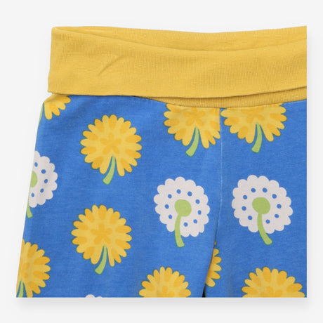 Joggers blue yellow flowers