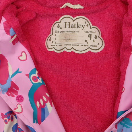 Rain Coat Pink with Owl Print 