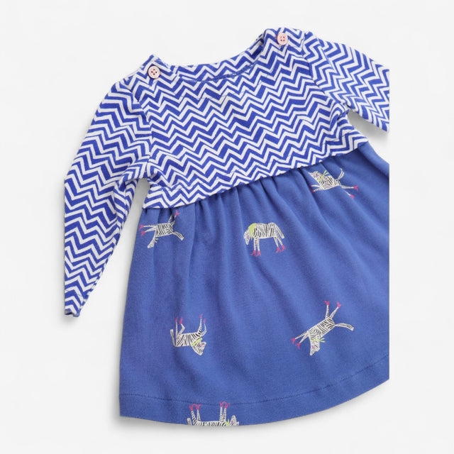 Dress Jersey long sleeve chevron zebras