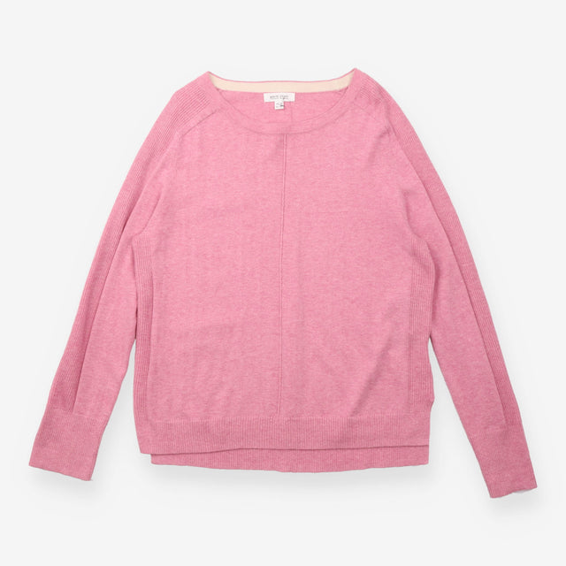 Merino Jumper Light Pink Organic Cotton Relaxed Fi