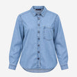 Shirt Long Sleeve Denim Light Wash Button Down