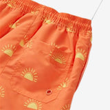Orange Print Swim Shorts