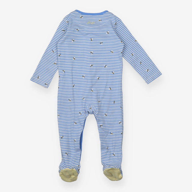 Blue Striped Bumble Bee Sleepsuit 