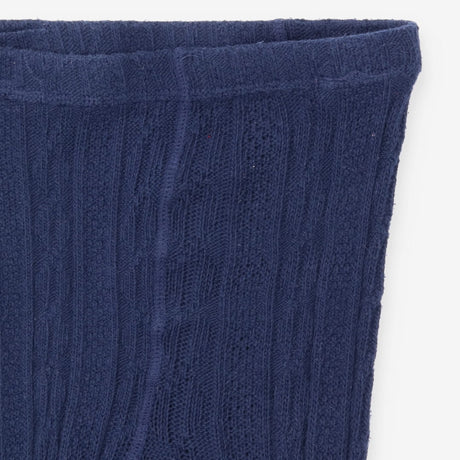 Navy cable knit footless tights