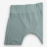 Leggings pale green ribbed