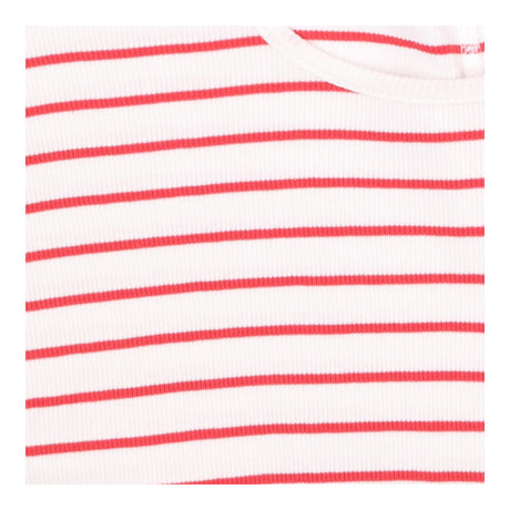 Scoop neck T-shirt Red and White Stripes