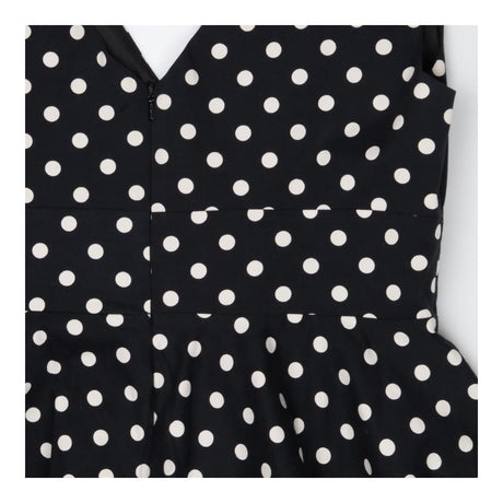 Dress black and white polkadot