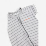 Wondersuit white and grey stripe romper
