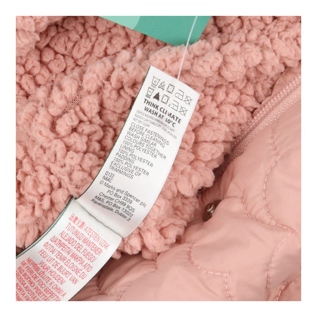 Pramsuit pink cloud stitching 