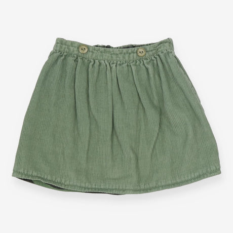 Skirt green reversible polka dots