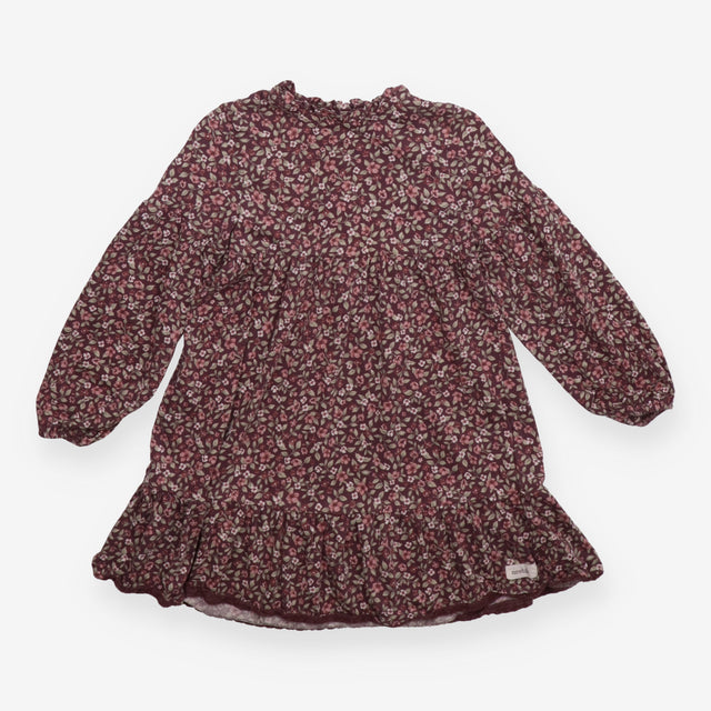 Dress long sleeve floral brown