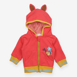 Peach Pink Zip Horse Hoodie