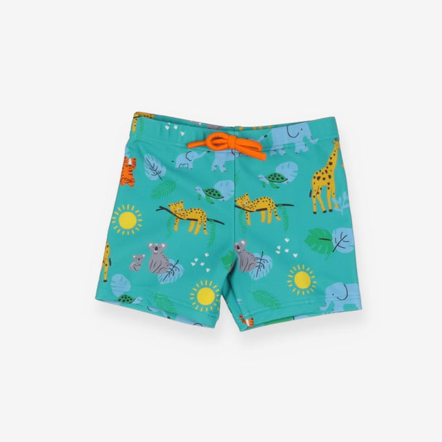 Baby Swim Shorts Green Safari