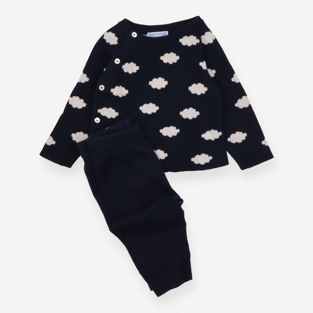 Navy Outfit with Clouds