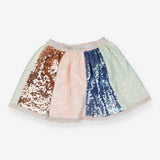 Skirt Sequin Blue and Pink Striped