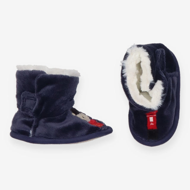 Navy guard bear slipper booties