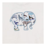 White Sleepsuit with liberty elephant applique