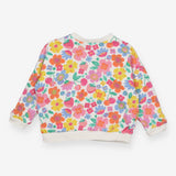 Sweater White Strawberries and Flowers