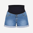 Shorts Over Bump Denim Denim Maternity Light Wash 