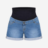 Shorts Over Bump Denim Denim Maternity Light Wash 