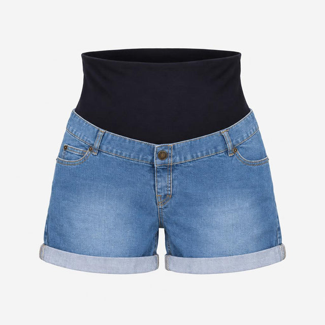 Shorts Over Bump Denim Denim Maternity Light Wash 