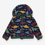 Reversible Hoodie Green or Navy both with Dinosaur