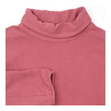 Dusky Rose Pink 100% Cotton Funnel Neck Long Sleev